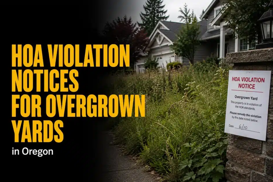 HOA Violation Notices for Overgrown Yards in Oregon